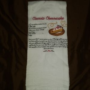 Cheesecake embroidered kitchen towel